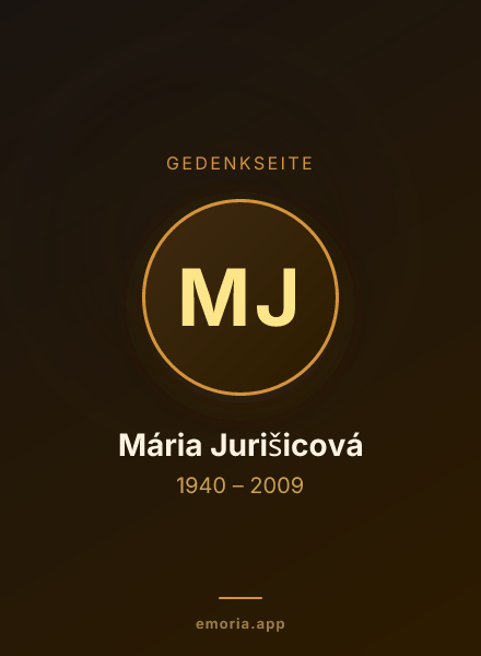 Gedenkportrait von Mária Jurišicová