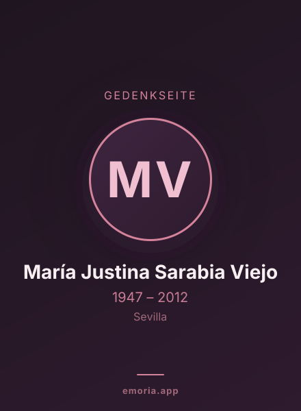 Gedenkportrait von María Justina Sarabia Viejo