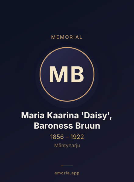 Memorial portrait of Maria Kaarina 'Daisy', Baroness Bruun