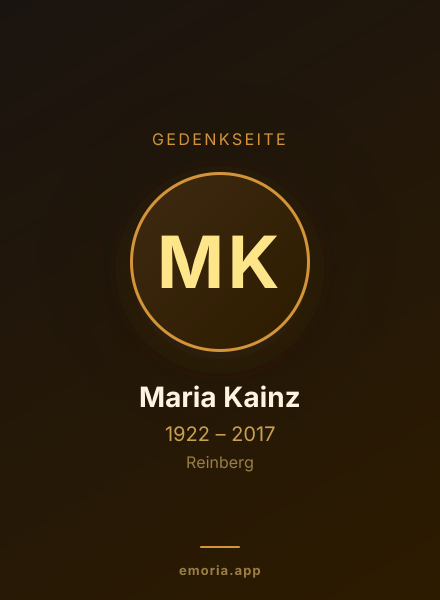 Gedenkportrait von Maria Kainz