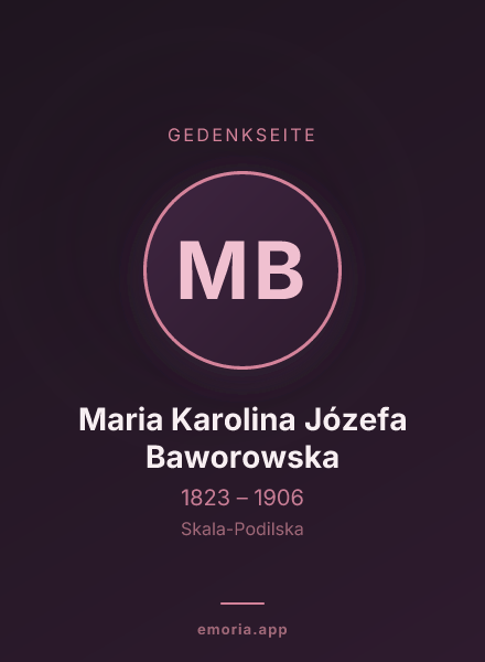 Gedenkportrait von Maria Karolina Józefa Baworowska