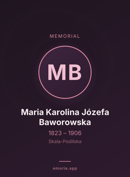Memorial portrait of Maria Karolina Józefa Baworowska