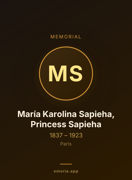 Memorial portrait of María Karolina Sapieha, Princess Sapieha