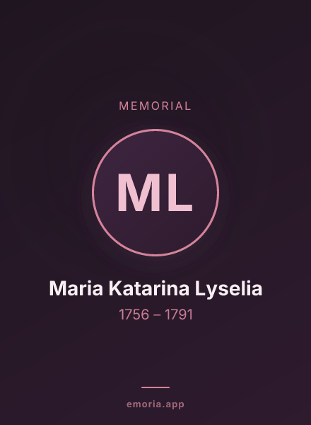 Memorial portrait of Maria Katarina Lyselia