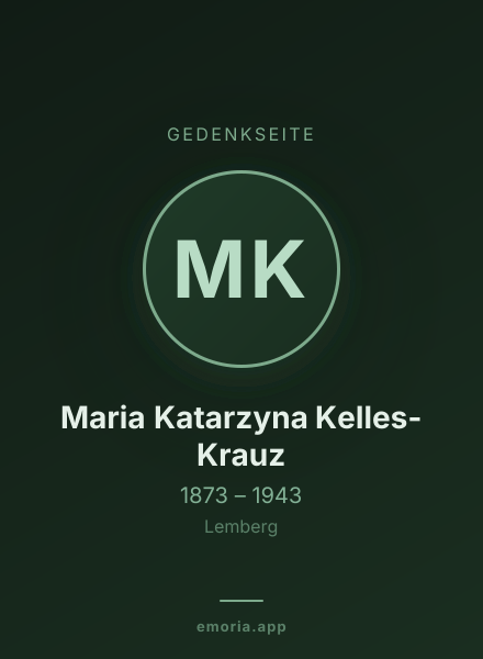 Gedenkportrait von Maria Katarzyna Kelles-Krauz