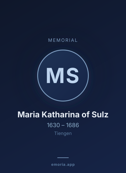 Memorial portrait of Maria Katharina of Sulz