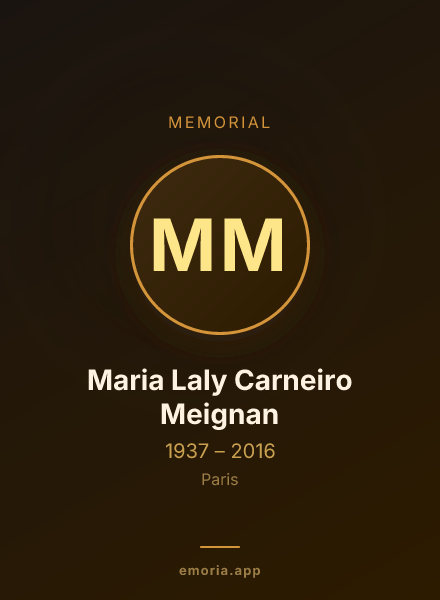Memorial portrait of Maria Laly Carneiro Meignan