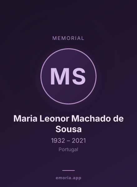 Memorial portrait of Maria Leonor Machado de Sousa