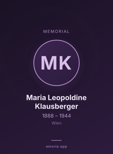 Memorial portrait of Maria Leopoldine Klausberger