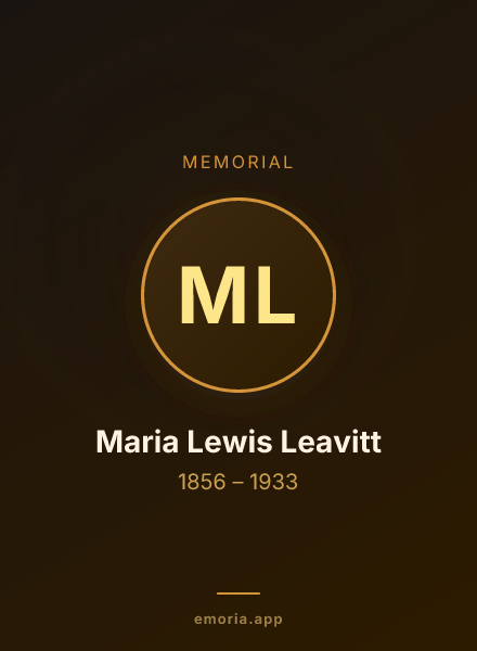 Memorial portrait of Maria Lewis Leavitt