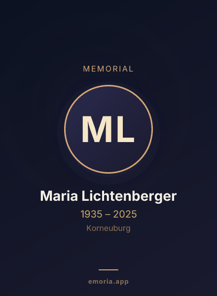 Memorial portrait of Maria Lichtenberger