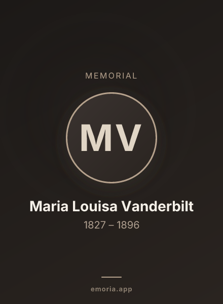 Memorial portrait of Maria Louisa Vanderbilt