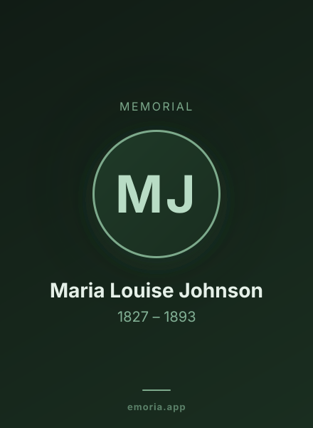 Memorial portrait of Maria Louise Johnson