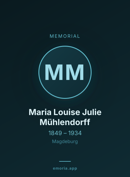 Memorial portrait of Maria Louise Julie Mühlendorff