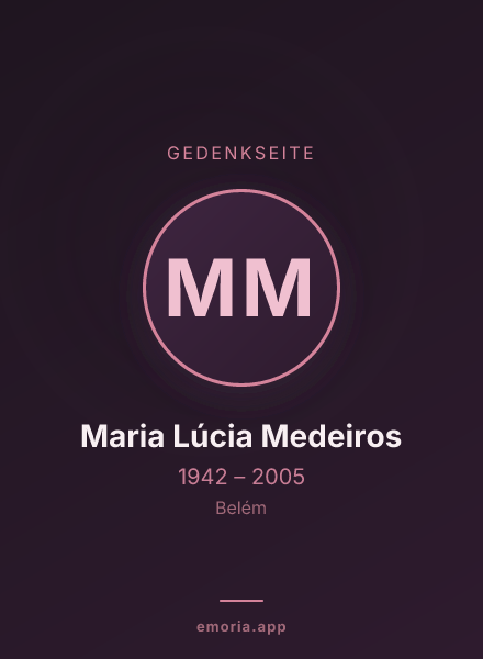 Gedenkportrait von Maria Lúcia Medeiros