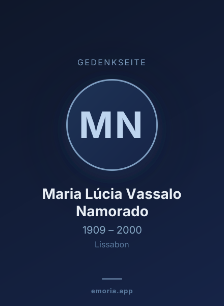 Gedenkportrait von Maria Lúcia Vassalo Namorado