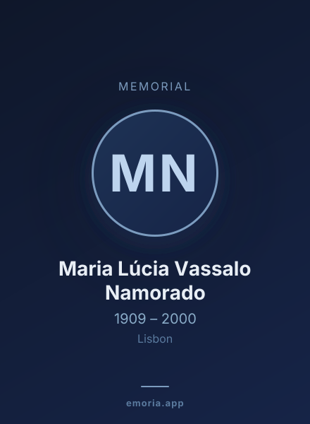 Memorial portrait of Maria Lúcia Vassalo Namorado