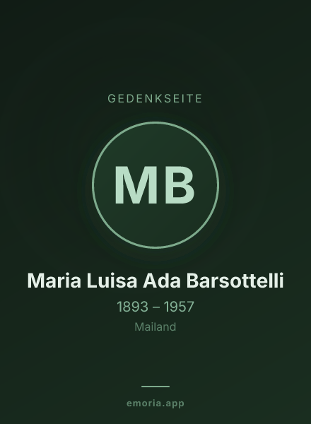 Gedenkportrait von Maria Luisa Ada Barsottelli