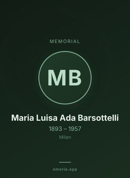 Memorial portrait of Maria Luisa Ada Barsottelli
