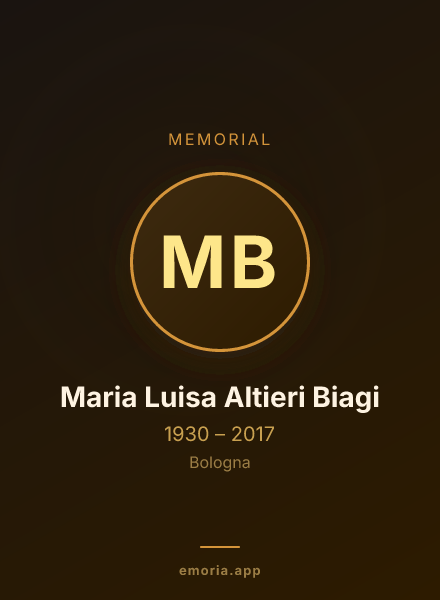 Memorial portrait of Maria Luisa Altieri Biagi