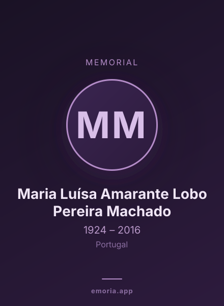 Memorial portrait of Maria Luísa Amarante Lobo Pereira Machado