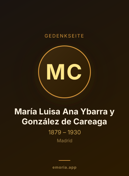 Gedenkportrait von María Luisa Ana Ybarra y González de Careaga