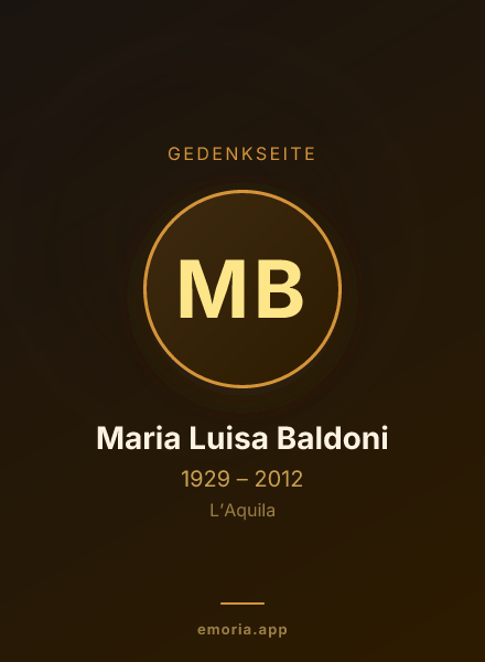 Gedenkportrait von Maria Luisa Baldoni