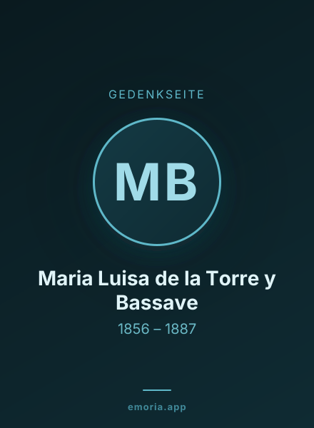 Gedenkportrait von Maria Luisa de la Torre y Bassave