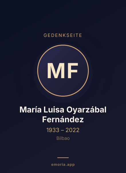 Gedenkportrait von María Luisa Oyarzábal Fernández