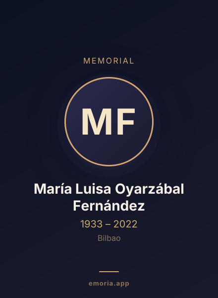 Memorial portrait of María Luisa Oyarzábal Fernández