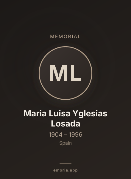 Memorial portrait of Maria Luisa Yglesias Losada