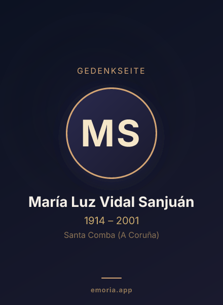 Gedenkportrait von María Luz Vidal Sanjuán