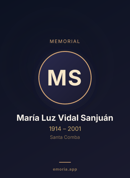 Memorial portrait of María Luz Vidal Sanjuán
