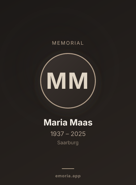 Memorial portrait of Maria Maas