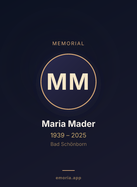 Memorial portrait of Maria Mader
