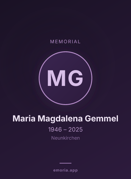 Memorial portrait of Maria Magdalena Gemmel