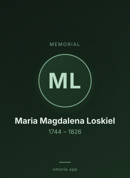 Memorial portrait of Maria Magdalena Loskiel
