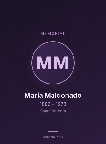 Memorial portrait of María Maldonado