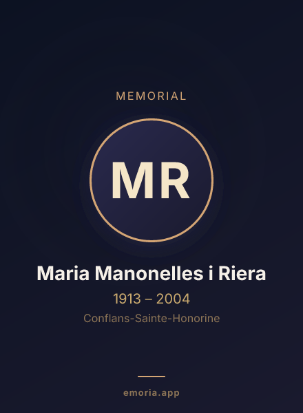 Memorial portrait of Maria Manonelles i Riera