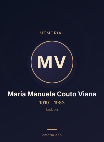 Memorial portrait of Maria Manuela Couto Viana