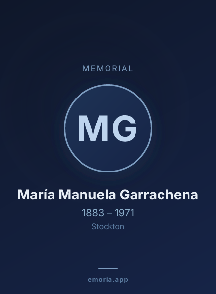 Memorial portrait of María Manuela Garrachena