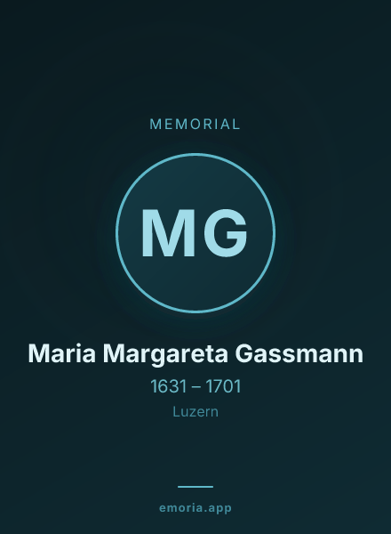 Memorial portrait of Maria Margareta Gassmann