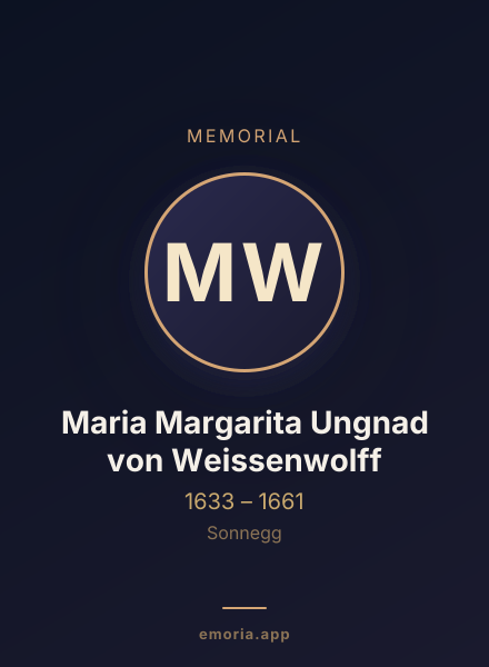 Memorial portrait of Maria Margarita Ungnad von Weissenwolff