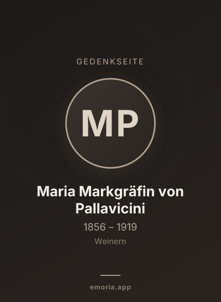 Gedenkportrait von Maria Markgräfin von Pallavicini