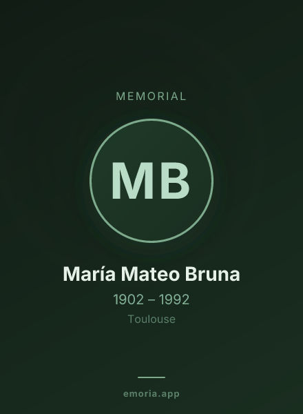 Memorial portrait of María Mateo Bruna