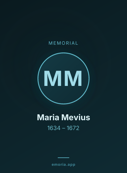 Memorial portrait of Maria Mevius