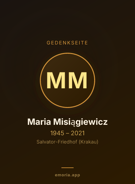 Gedenkportrait von Maria Misiągiewicz