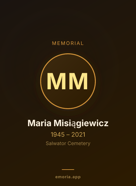 Memorial portrait of Maria Misiągiewicz