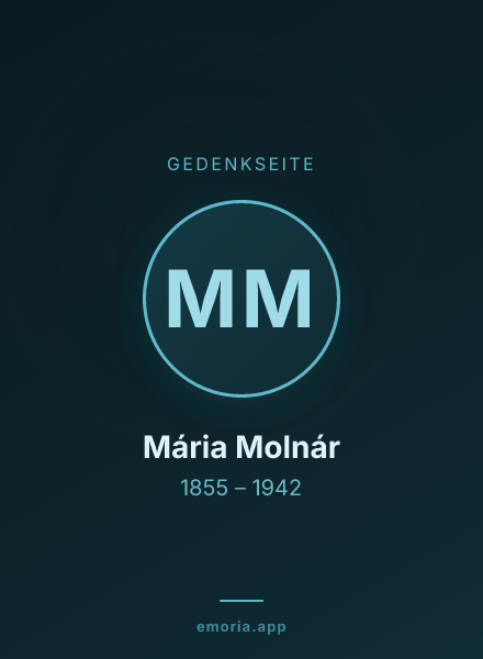 Gedenkportrait von Mária Molnár