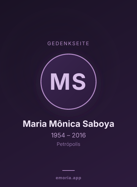 Gedenkportrait von Maria Mônica Saboya
